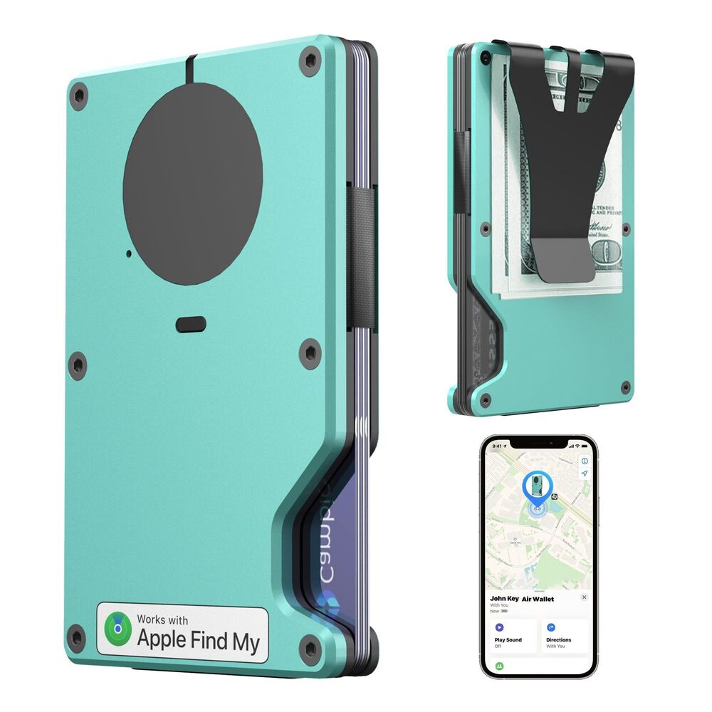 1371 Air Wallet, Built-in Tracker Slim Wallet, Smart Wallet with Money